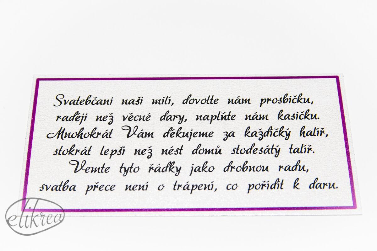 KARTIČKA - DARY S BAREVNÝM RÁMEČKEM